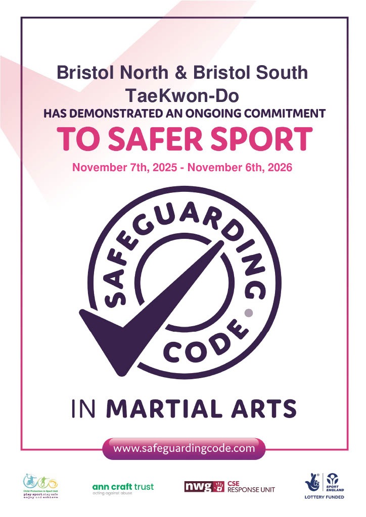 safeguardingcode2526 Bristol North u0026 Bristol South Taekwon-Do Sfaeguarding In Martial Arts certificate