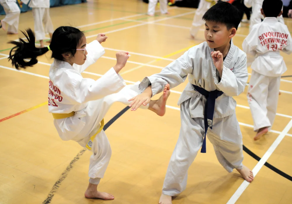 2-children-block-kick-ponytail